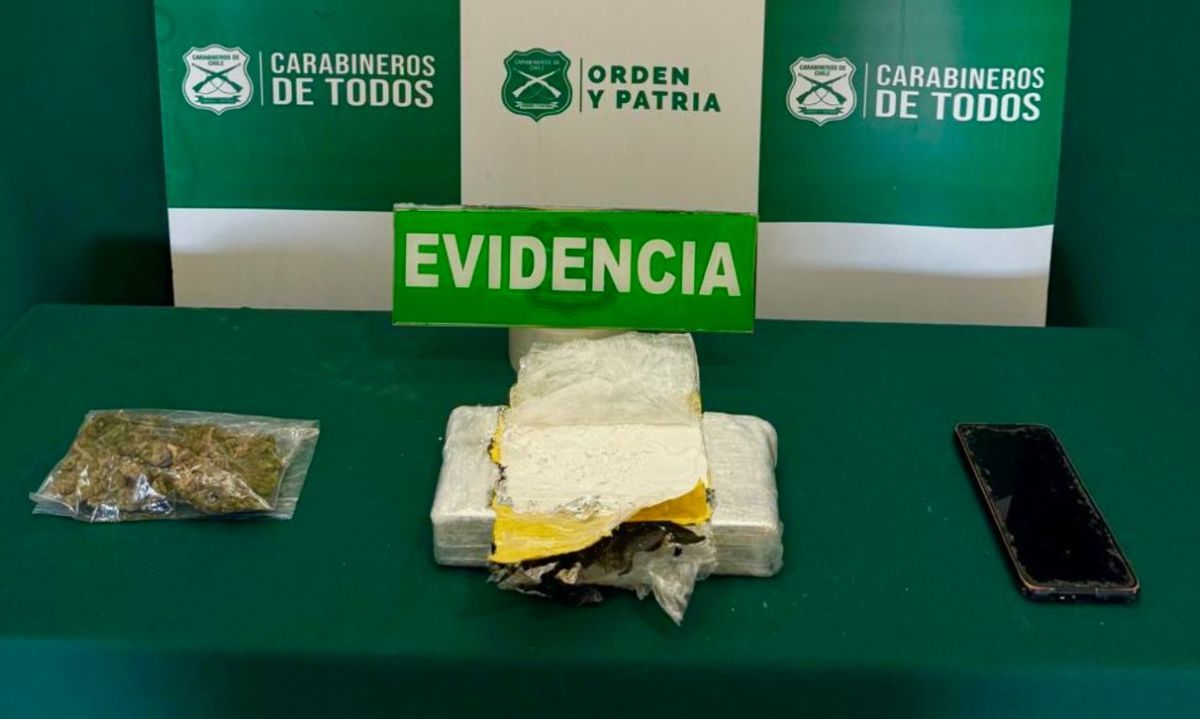 Carabineros decomisa 1 kilo de cocaina en bus con destino a Puerto Montt