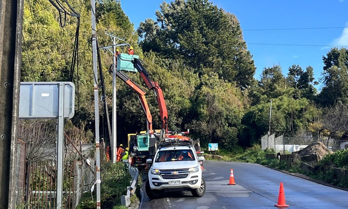 Verifican en terreno obras de reposición del suministro eléctrico en la región de Los Lagos